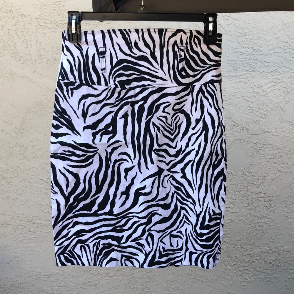 Charlotte Russe Zebra Pencil Skirt